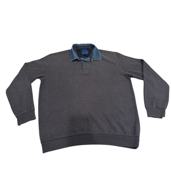 fabiani Other - Y2K Men's Charcoal‎ Long Sleeve Polo Shirt